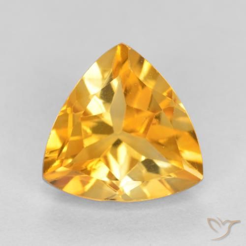 1.08ct Natural Naranja dorado intenso Citrino, Trillón, VVS-VS
