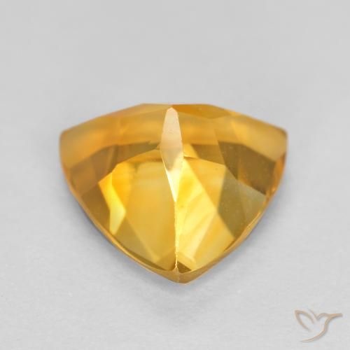 Citrino Naranja dorado intenso natural de 1.08 ct, Trillón, VVS-VS