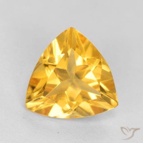 0.97ct Natural Dorado medio Citrino, Trillón, VVS-VS