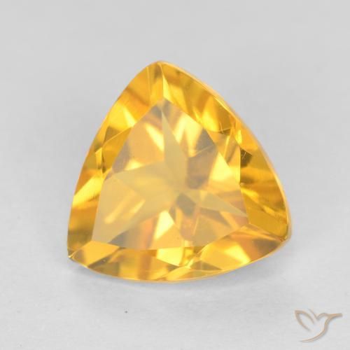 Citrino Dorado claro natural de 1.02 ct, Trillón, VVS-VS