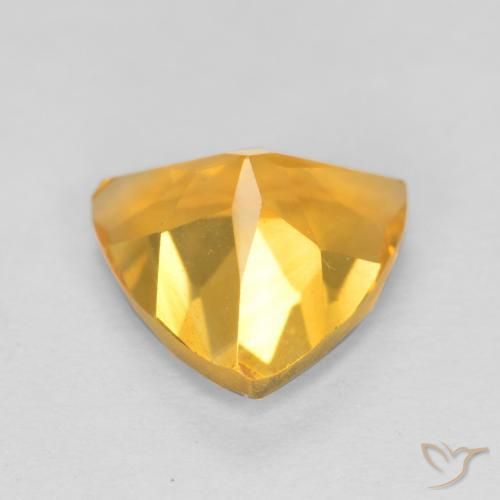 Citrino Dorado claro natural de 1.02 ct, Trillón, VVS-VS