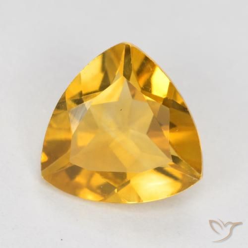 0.92ct Natural Dorado naranja Citrino, Trillón, VVS-VS