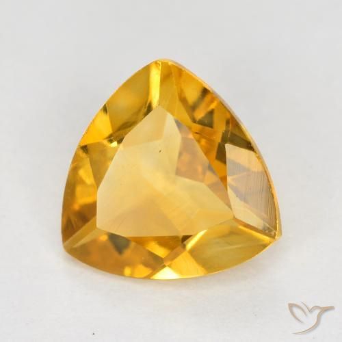 Citrino Dorado naranja natural de 0.92 ct, Trillón, VVS-VS