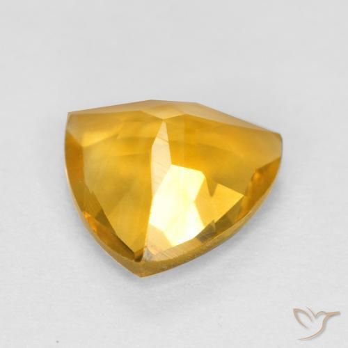 Citrino Dorado naranja natural de 0.92 ct, Trillón, VVS-VS