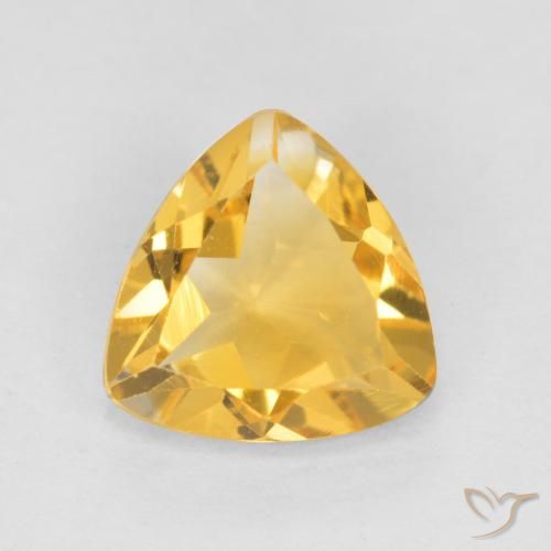 0.86ct Natural Dorado oscuro medio Citrino, Trillón, VVS-VS