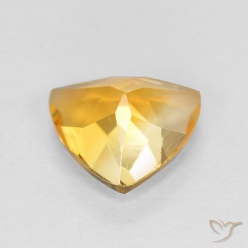Citrino Dorado oscuro medio natural de 0.86 ct, Trillón, VVS-VS