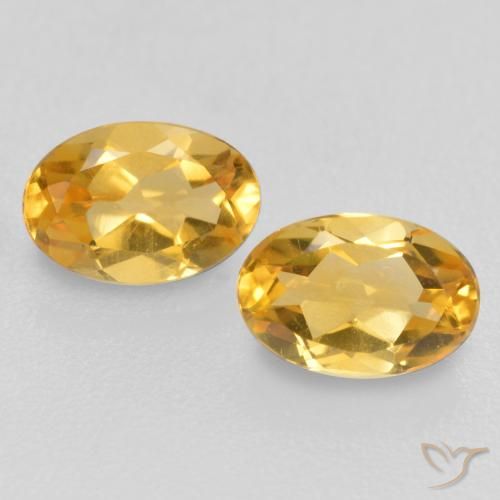 0.83ctw Natural Dorado medio Citrino, Ovalada, VVS-VS