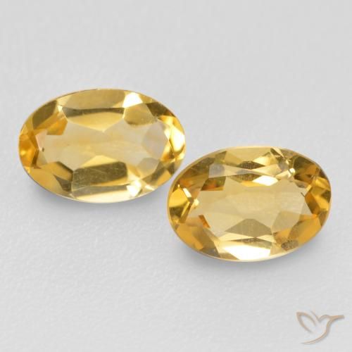 0.73ctw Natural Dorado medio Citrino, Ovalada, VVS-VS