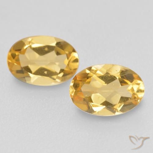 0.80ctw Natural Dorado claro medio Citrino, Ovalada, VS