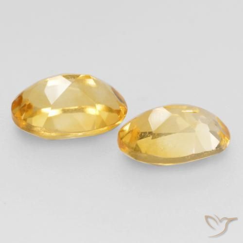 Gemas de Citrino Naranja dorado natural de 0.83 ct, Ovalada, VVS-VS