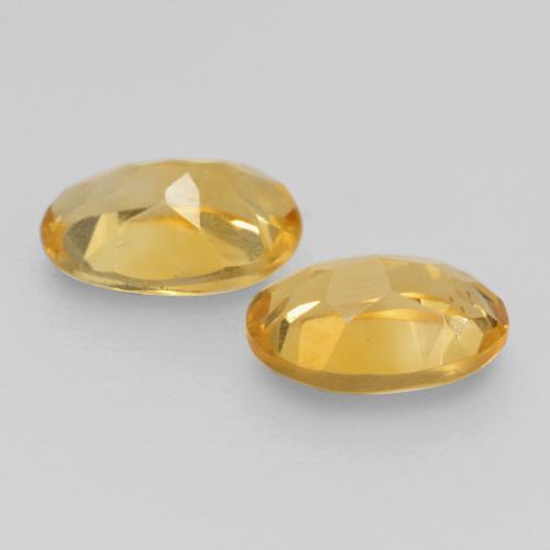 Gemas de Citrino Dorado medio natural de 0.80 ct, Corte Óvalo, VS