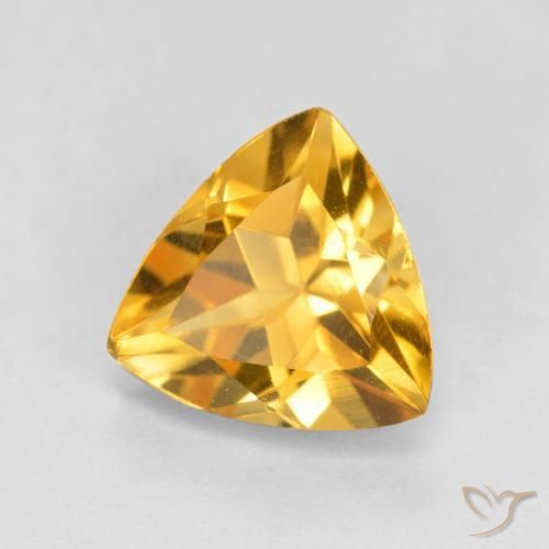 Citrino Dorado naranja claro medio natural de 1.10 ct, Trillón, VVS-VS