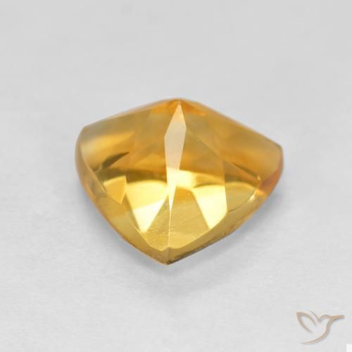 Citrino Dorado naranja claro medio natural de 1.10 ct, Trillón, VVS-VS
