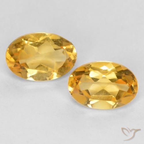 0.75ctw Natural Dorado naranja claro medio Citrino, Ovalada, VS
