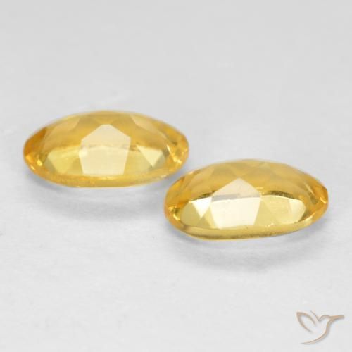 Gemas de Citrino Naranja dorado natural de 0.74 ct, Ovalada, VS