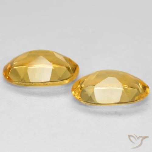 Gemas de Citrino Dorado medio natural de 0.74 ct, Ovalada, VS