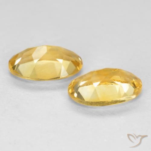 Gemas de Citrino Dorado medio natural de 0.68 ct, Ovalada, VS
