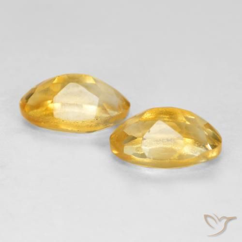 Gemas de Citrino Dorado medio natural de 0.90 ct, Ovalada, VS