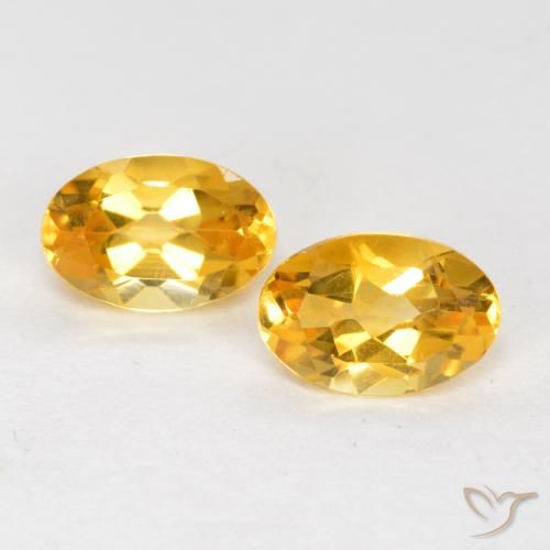 0.81ctw Natural Dorado oscuro medio Citrino, Ovalada, VS