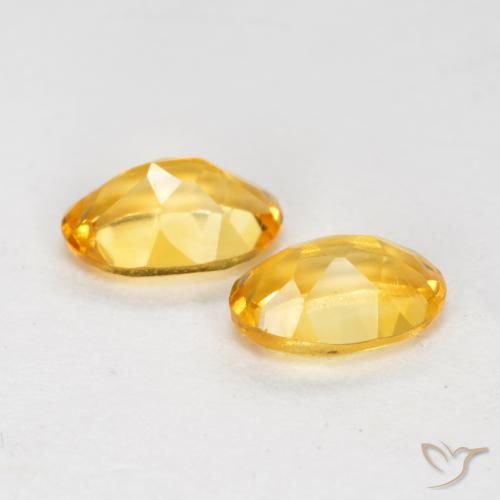 Gemas de Citrino Dorado oscuro medio natural de 0.81 ct, Ovalada, VS