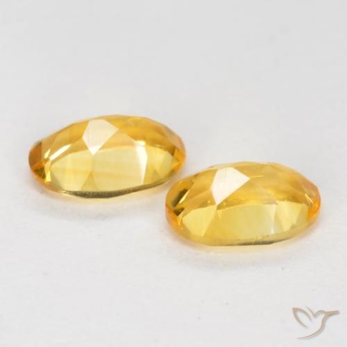 Gemas de Citrino Naranja dorado intenso natural de 0.81 ct, Ovalada, VS