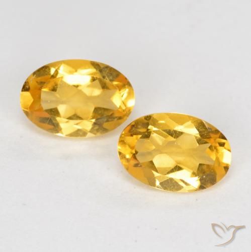 0.78ctw Natural Dorado oscuro Citrino, Ovalada, VS