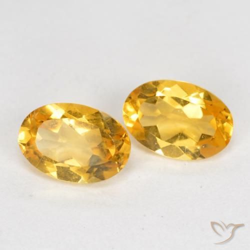 Gemas de Citrino Dorado oscuro natural de 0.78 ct, Ovalada, VS