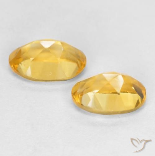 Gemas de Citrino Dorado oscuro medio natural de 0.82 ct, Ovalada, VS