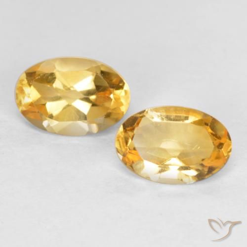 0.75ctw Natural Dorado oscuro medio Citrino, Ovalada, VS