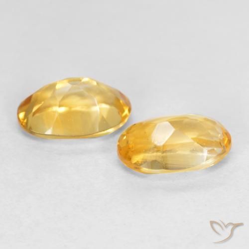 Gemas de Citrino Dorado oscuro medio natural de 0.75 ct, Ovalada, VS