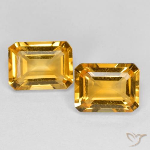 2.85ctw Natural Dorado naranja Citrino, corte esmeralda, VS