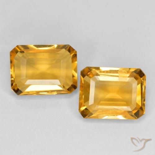2.94ctw Natural Dorado naranja Citrino, corte esmeralda, VS