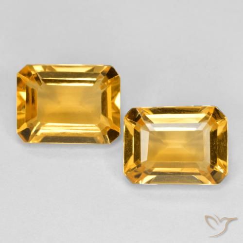 2.84ctw Natural Dorado naranja Citrino, corte esmeralda, VS