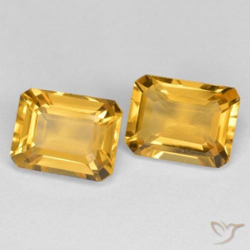 3.02ctw Natural Dorado Citrino, corte esmeralda, VS