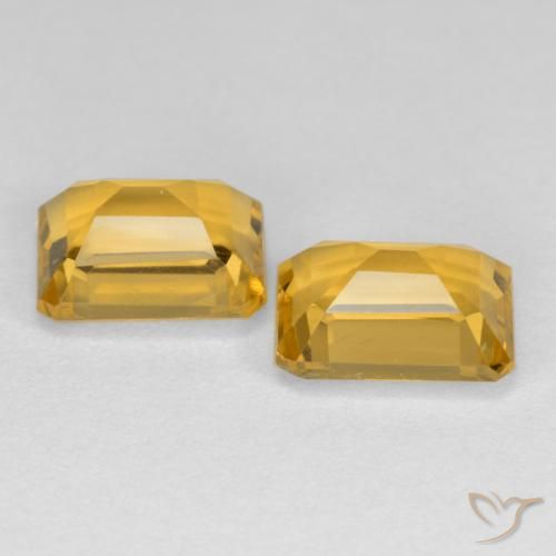 Gemas de Citrino Dorado natural de 3.02 ct, Corte Octágono / Esmeralda, VS