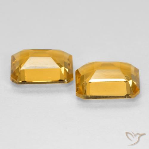 Gemas de Citrino Dorado naranja natural de 2.67 ct, Corte Octágono / Esmeralda, VS