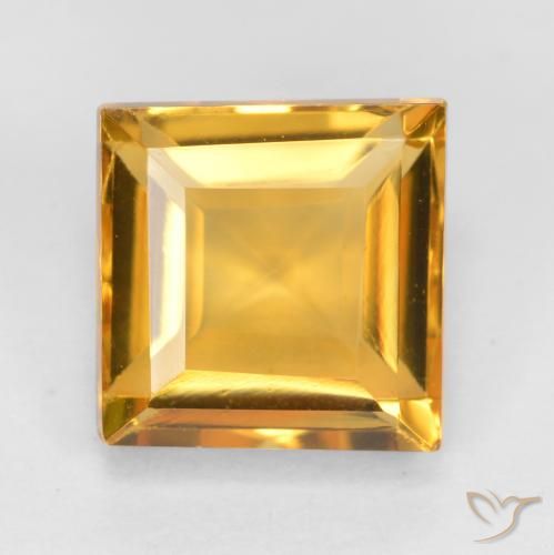 2.00ct Natural Dorado Citrino, Cuadrado, VVS-VS