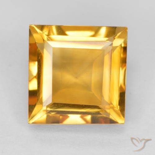 1.87ct Natural Dorado naranja claro medio Citrino, Cuadrado, VVS-VS