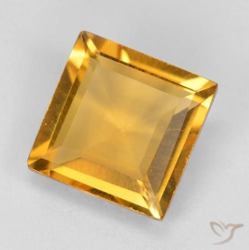 Citrino Dorado naranja natural de 1.48 ct, Cuadrado, VS