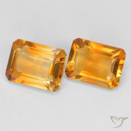 Gemas de Citrino Oro natural de 2.88 ct, Corte Octágono / Esmeralda, VVS-VS