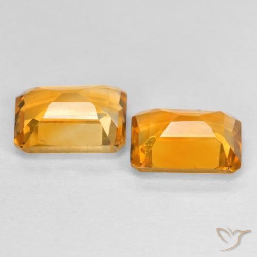Gemas de Citrino Oro natural de 2.88 ct, Corte Octágono / Esmeralda, VVS-VS