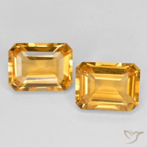 3.04ctw Natural Dorado naranja intenso Citrino, corte esmeralda, VVS-VS
