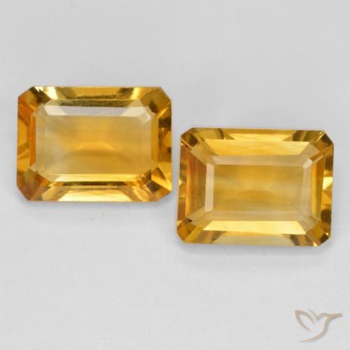 2.80ctw Natural Dorado oscuro Citrino, corte esmeralda, VVS-VS