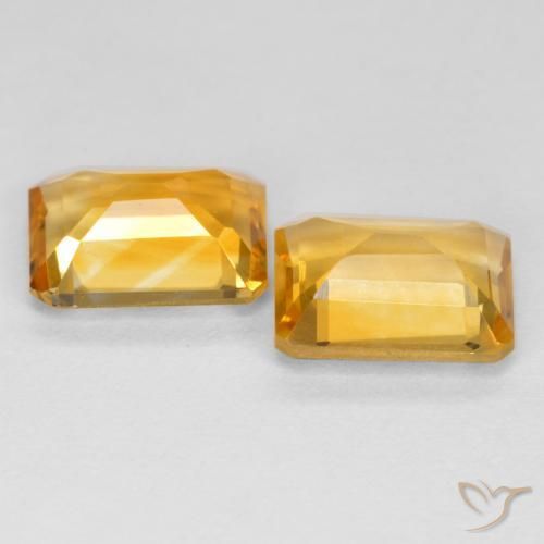 Gemas de Citrino Dorado oscuro natural de 2.80 ct, Corte Octágono / Esmeralda, VVS-VS