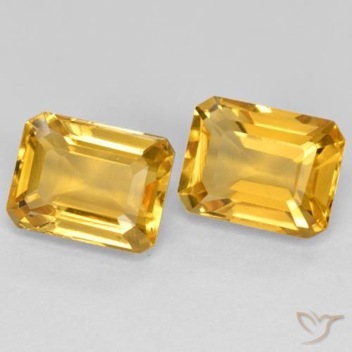 Gemas de Citrino Naranja dorado intenso natural de 3.43 ct, Corte Octágono / Esmeralda, VVS-VS