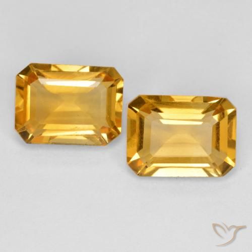 2.59ctw Natural Dorado oscuro Citrino, corte esmeralda, VS