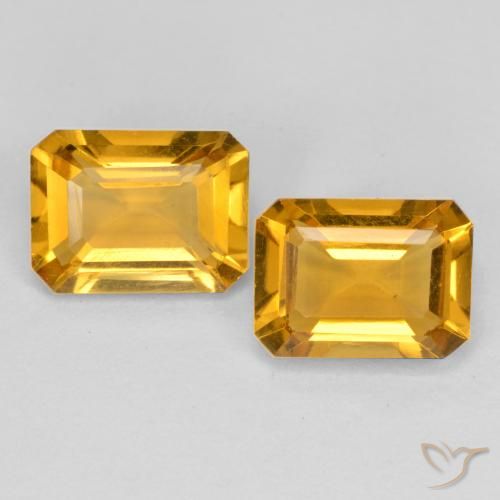 2.68ctw Natural Dorado oscuro Citrino, corte esmeralda, VVS-VS