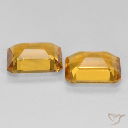Gemas de Citrino Dorado oscuro natural de 2.68 ct, Corte Octágono / Esmeralda, VVS-VS