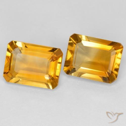 Gemas de Citrino Dorado naranja natural de 2.80 ct, Corte Octágono / Esmeralda, VVS-VS