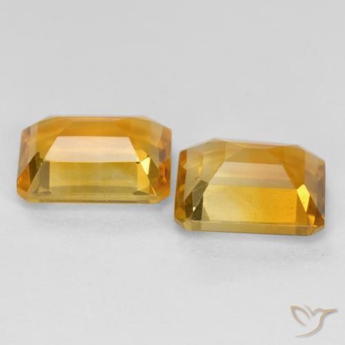 Gemas de Citrino Dorado naranja natural de 2.80 ct, Corte Octágono / Esmeralda, VVS-VS